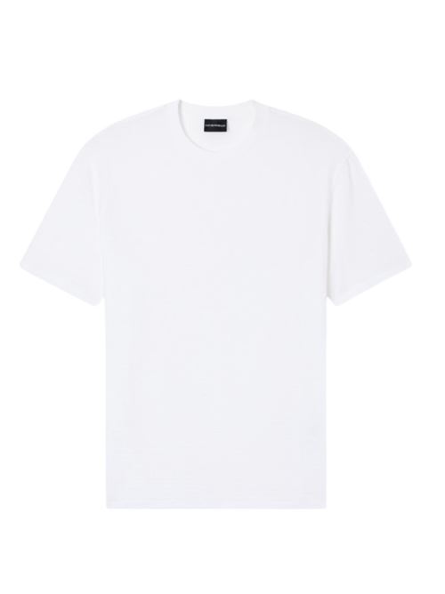 T-shirt in jersey jacquard lettering all over Emporio Armani | EM004594 AF10762.F0185